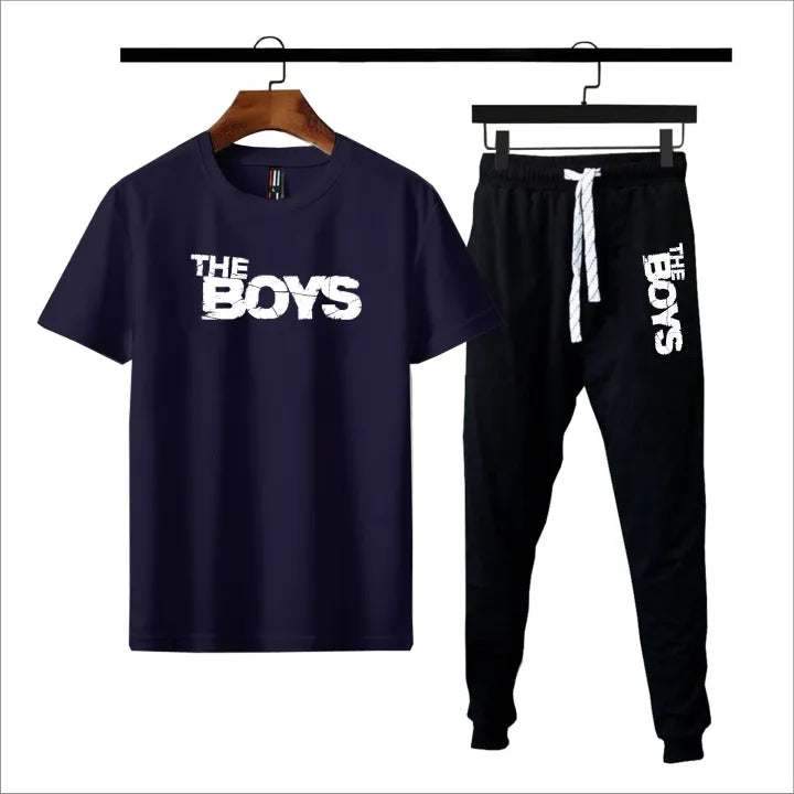 Yellow & black The boys printed summer tracksuit for men round neck half sleeves tshirt&trouser for men& boys best article of summer collection