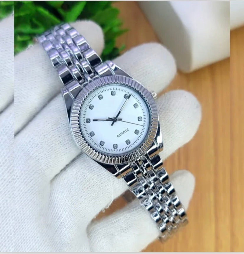 Top Quality Two Tone Stainless Steel chain Watch for Men and women watch Gifts | Classic Luxury Watch for Men / Boys - Stylish Stainless Steel