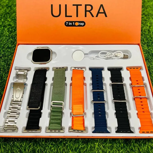 7 in 1 Smart Watch - 7 Straps Smart watch Ultra watch 8 for Gift - 7in1 Smart watch for Boys - 7 in 1 Ultra Smart watch for Girls - Ultra 7 in 1 strap - Smart watch with 7 straps - Smart watch 7 in 1 - Ultra Smart watch 7 straps - Smartwatch Ultra 8 watch